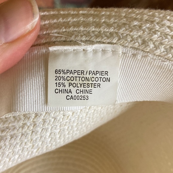 Classic Fedora Braided Hat White with Black Belt - Picture 8 of 9